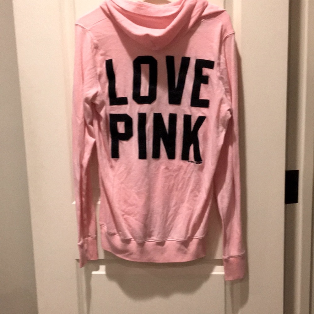 Victoria’s Secret 2009 LOVE PINK embroidered lightweight pullover hoodie size XS